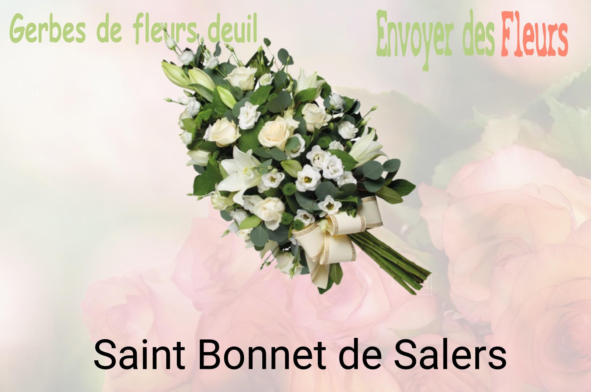 Gerbe de fleurs de deuil livrée à Saint-Bonnet-de-Salers